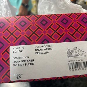 Tory Burch White and Cream Sneakers